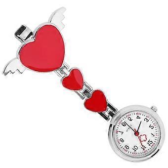 Montre de poitrine, montre de poche de médecin, à usage décoratif, rouge