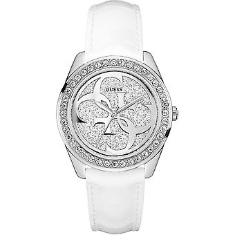 Guess g Twist Quartz Analog Woman Watch with Cowhide Bracelet W0627L4