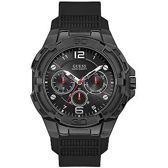Guess Genesis Quartz relógio homem analógico com pulseira de silicone W1254G2