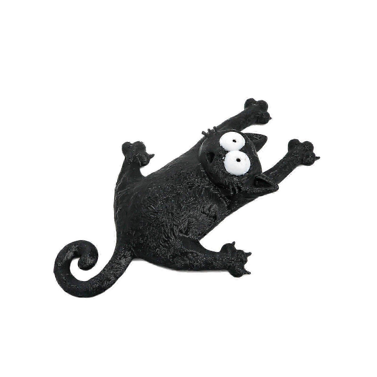 Black Cat Stretch Fridge Magnet