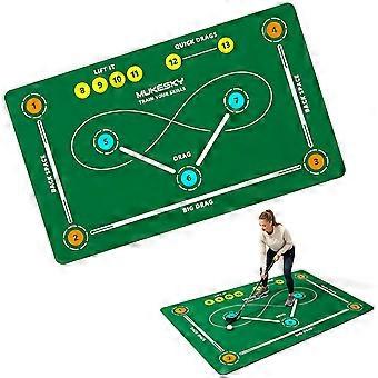 Hockey training mat, 150 x 90 cm, non-slip, stickhandling trainer, low-noise, dribbling mat.