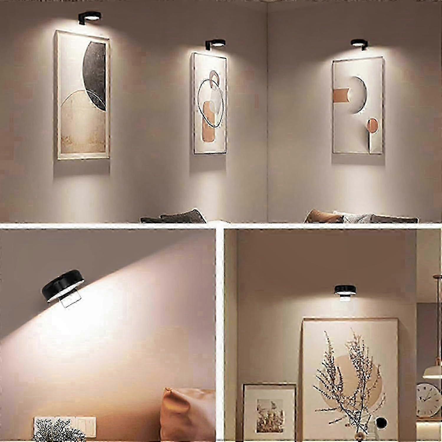 3Pcs Magnetic Rechargeable LED Wall Lights