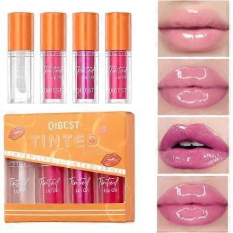 Tinted Lip Oil Light Lip Gloss Set,Shiny Transparent Lip Gloss Plumping,Long Lasting Shimmer Liquid Lipsticks for Girls and Women