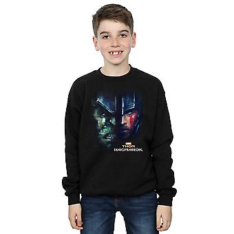 Marvel Boys Thor Ragnarok Hulk Split Face Sweatshirt