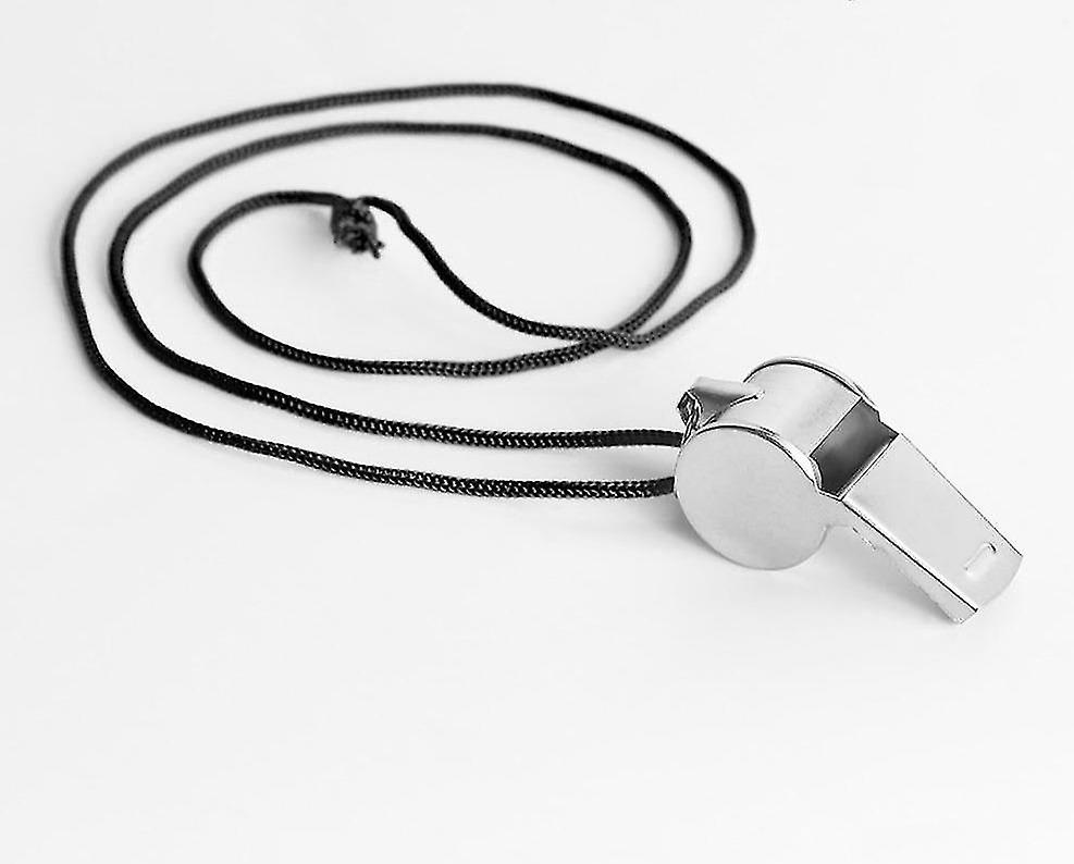 Stainless Steel With Rope Referee Whistles