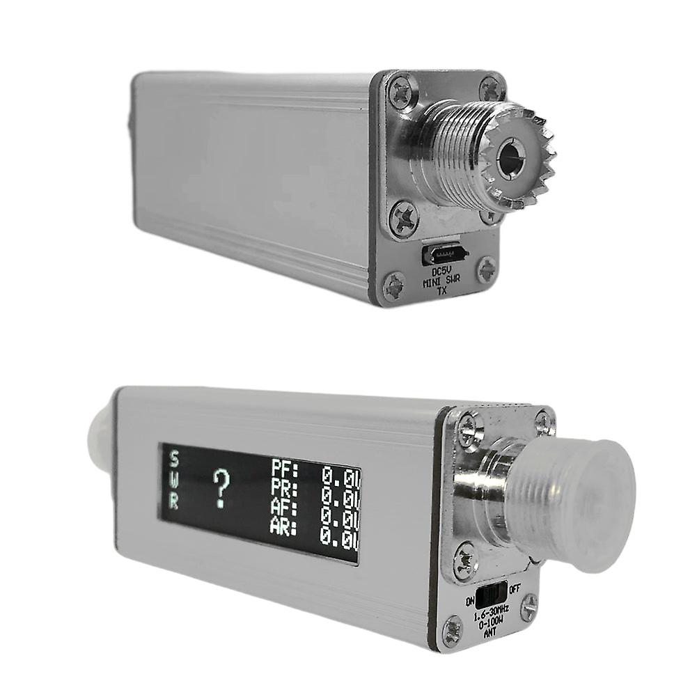 0-100W 1.8m-30m 2.23 Inch Oled Display Screen Handheld Portable Mini Standing Wave Meter Swr Shortwave Power Meter