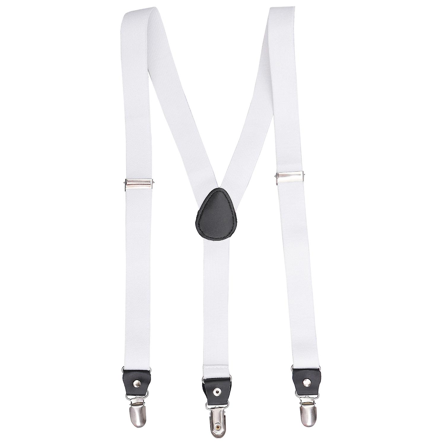 White Plain Braces for Boys