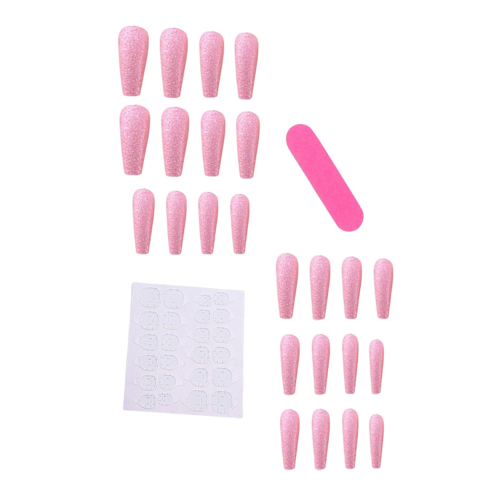Pink Luminous Press-on Nails Popular Durable Press-on Nail For Daily Everyday Wearing