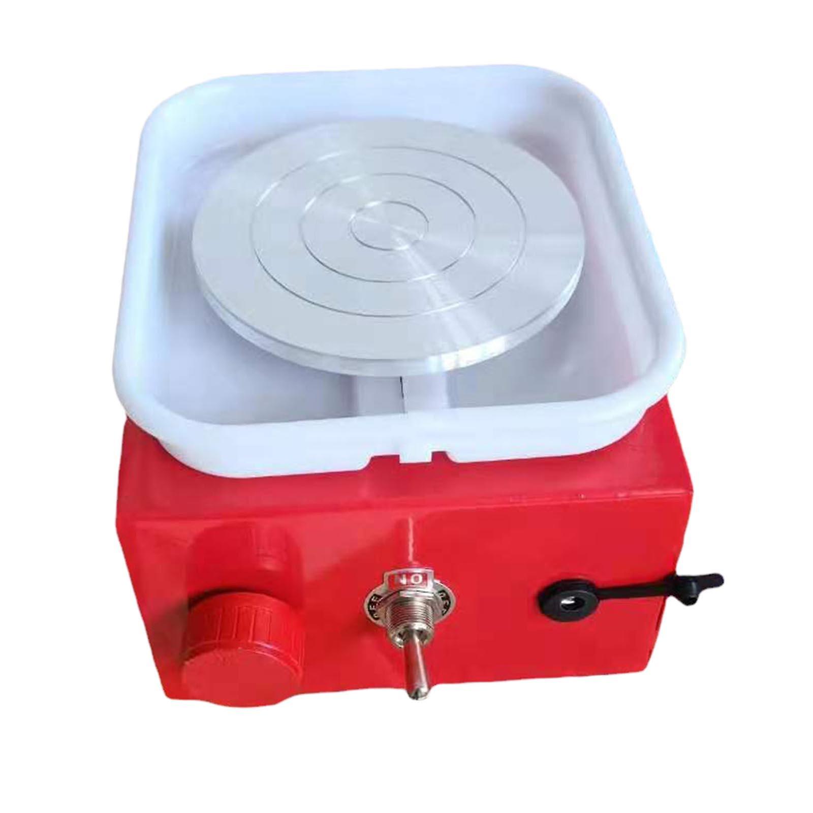 Pottery Wheel Machine Electric Ceramic Clay Work for School Teaching Red