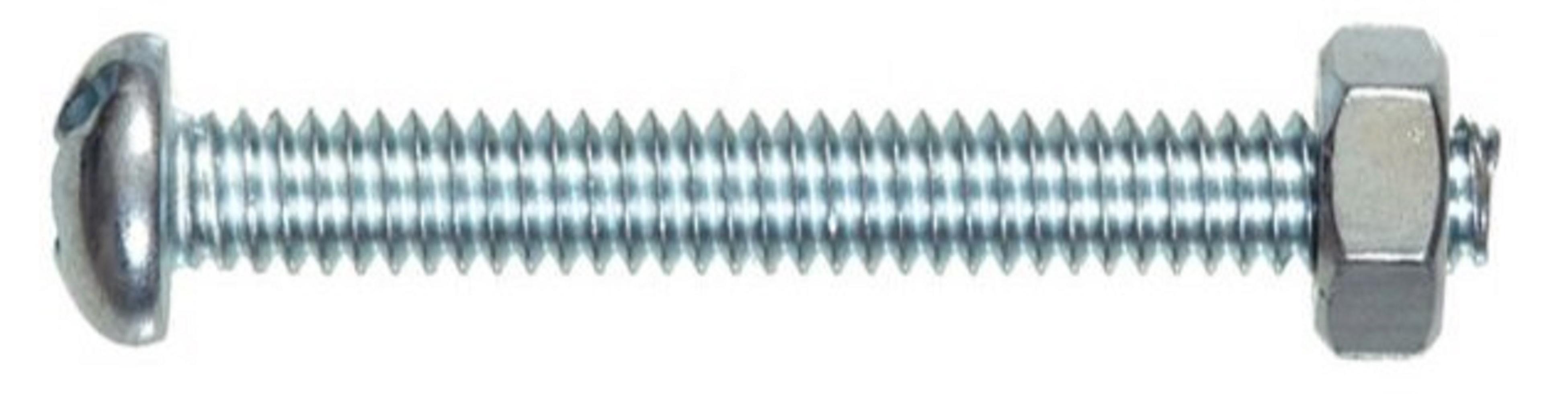Hillman 7686 Round Combination Head Machine Screw #10-24 x 3/4 in. Zinc 10 Pack