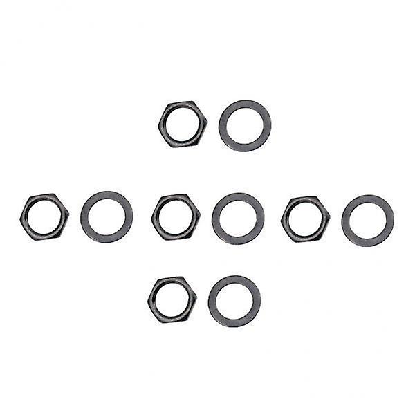 8xPack of 5 Electric Guitar Output Input Jack Nuts Washers Gaskets 7mm