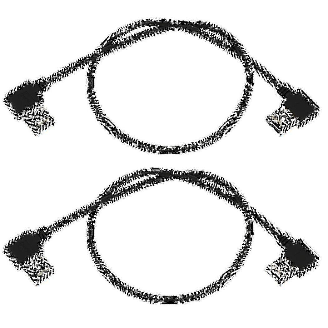 2x Usb 3.0 Type A Male 90 Degree Left Angled To Right Angled Extension Cable Straight Connection 0.