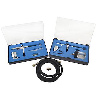 Dual Action Airbrush Air Brush Spray Gun Complete Kit 0.3mm Nozzle Hobby Paint