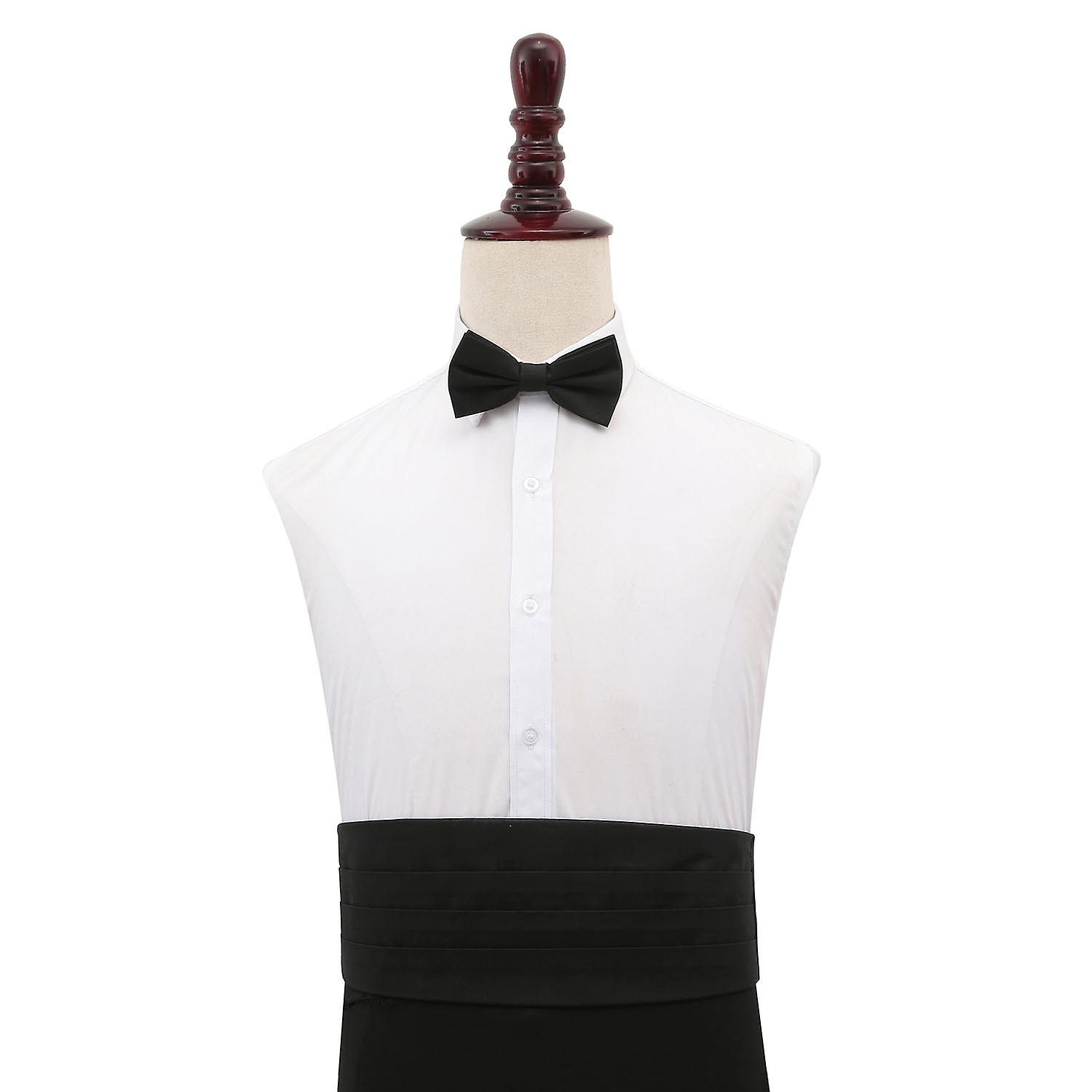 Black Plain Shantung Cummerbund