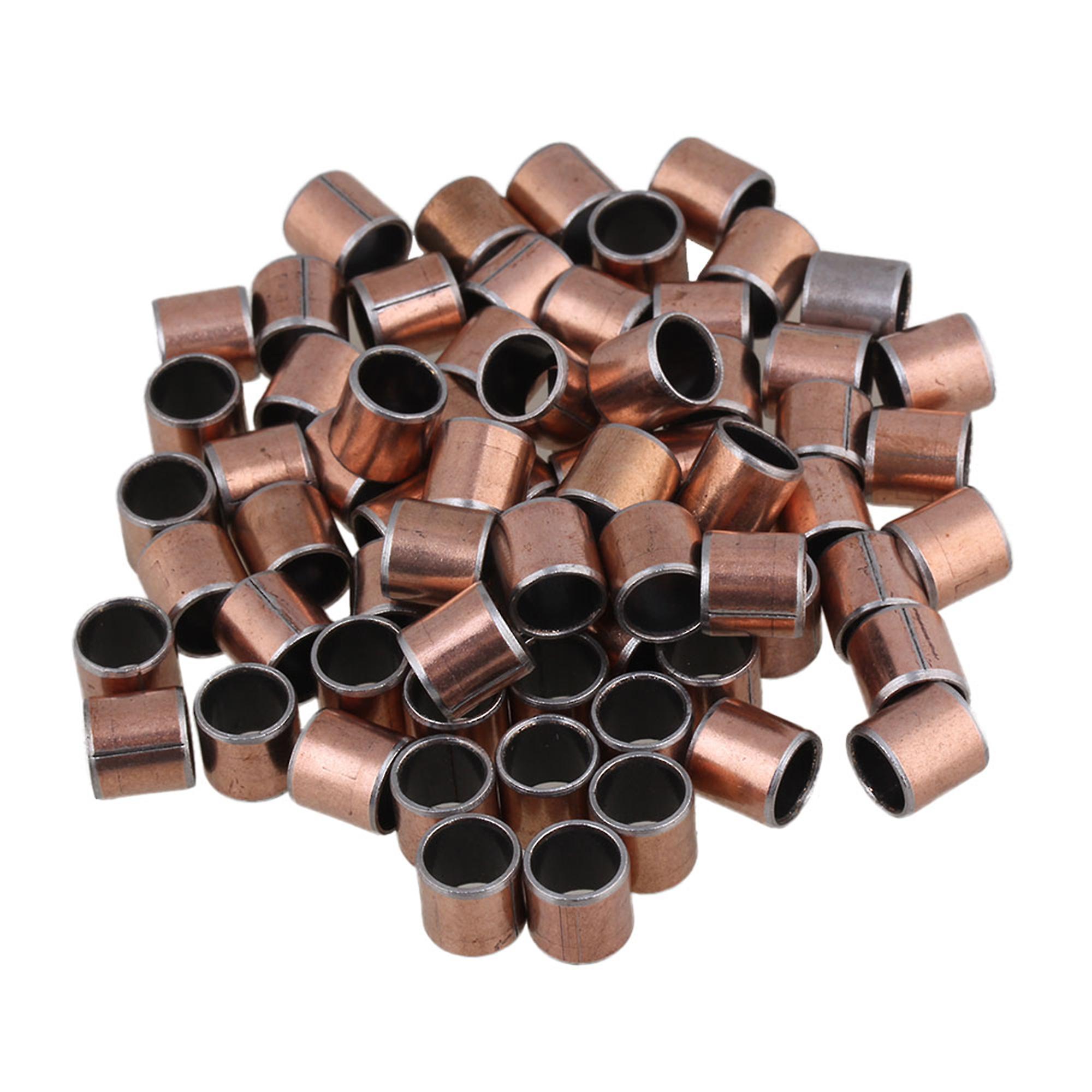 100pcs 8mm x10mm x10mm Self Lubricating Bearing Copper Cast Bushing Plain Sleeve