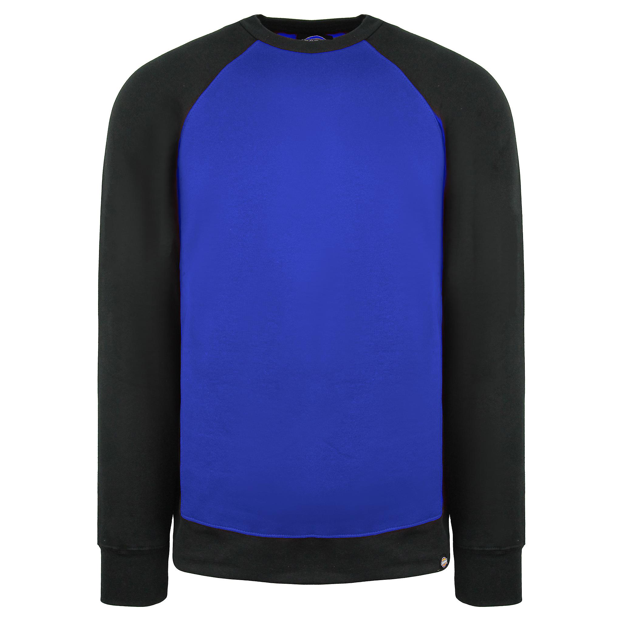 Dickies 圆领长袖双色黑色男士运动衫 SH3008 ROYAL/BLACK