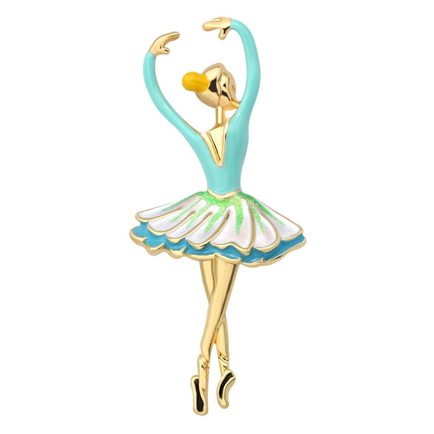 Metal Brooch Sparkling Vibrant Color Rustproof Non-Fading Elegant Ballet Fairy Brooch Pin Dress Coat