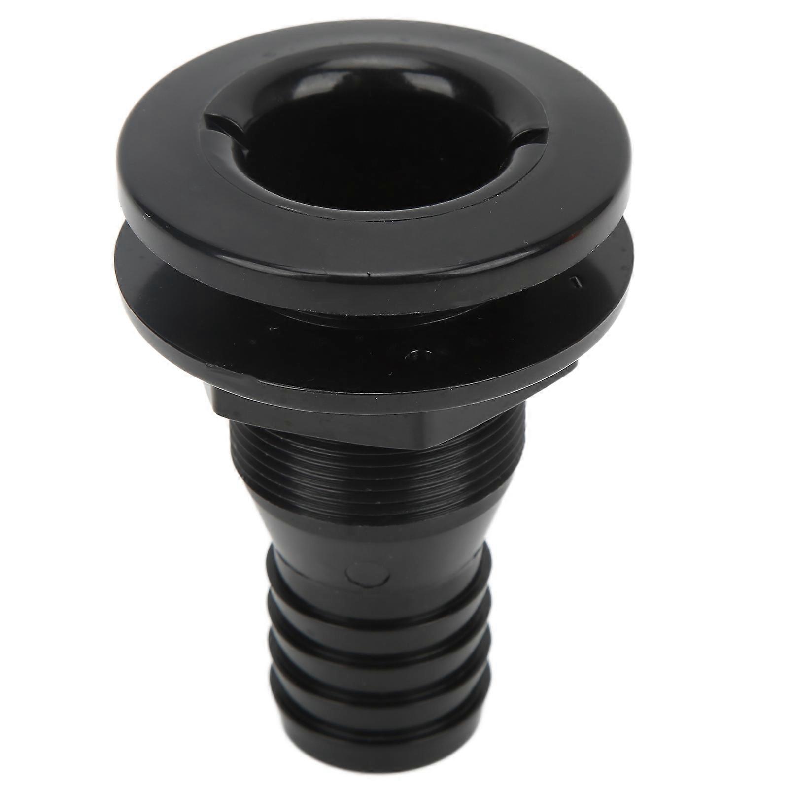 1‑1/4in Boat Thru Hull Connection Black Plastic Pipe Fitting for Onboard Plumbing System