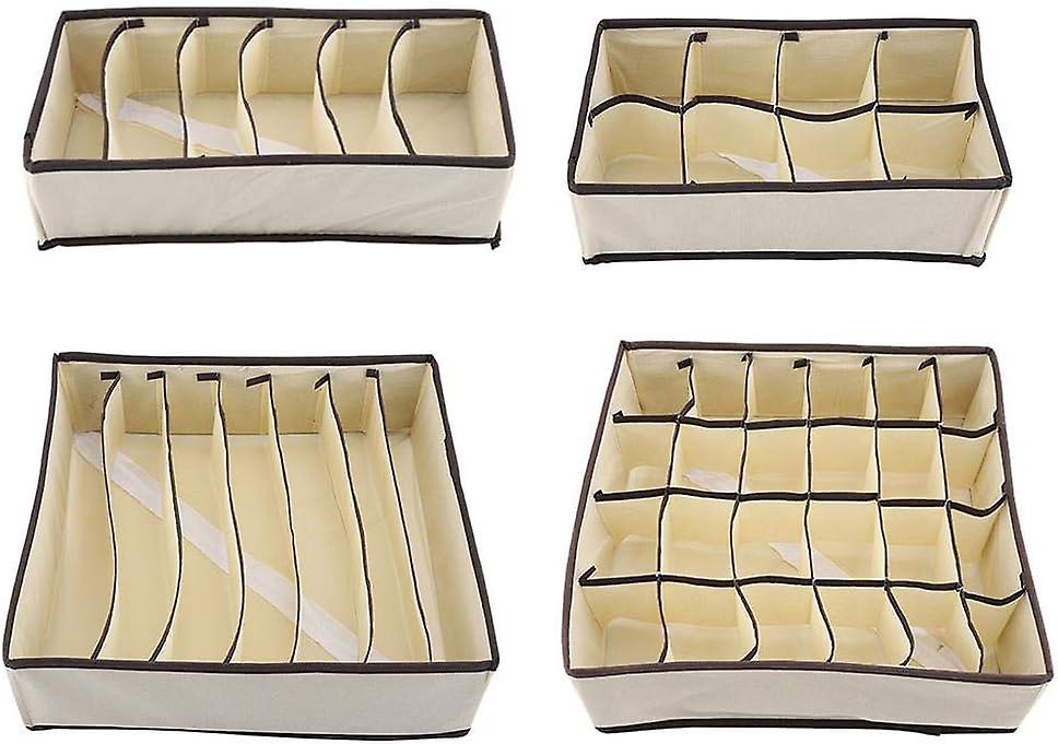 Foldable Storage Boxes Underwear Drawer Organizer Storage Box (Complete Set)