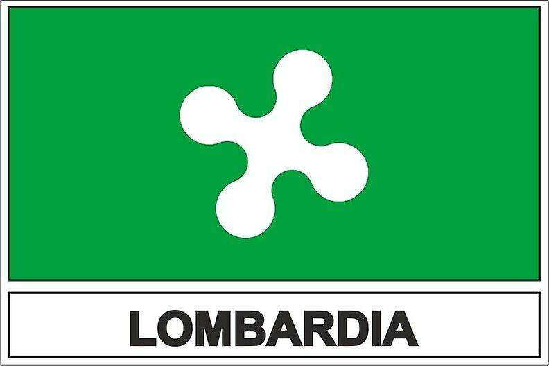 Stick sticker italian flag Lombardy