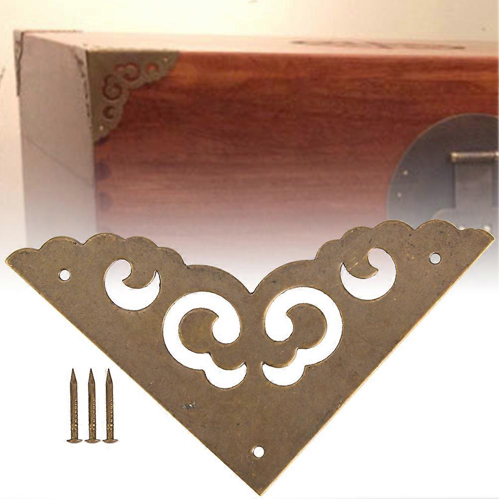 5 Pcs Corner Protector Antique Style Case Box Pure Brass Cloud Shaped CornerBronze