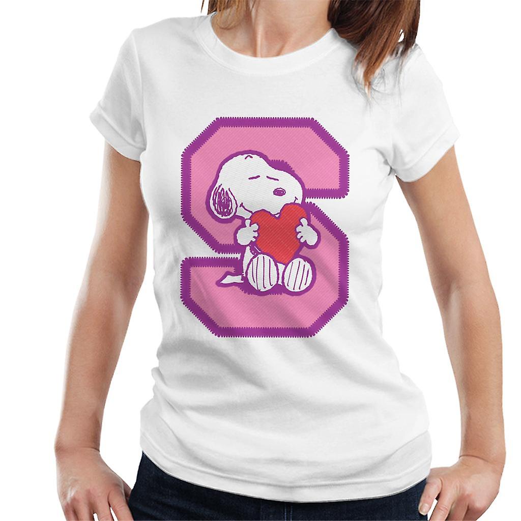 Peanuts Snoopy S Hugging Love Heart Women's T-Shirt