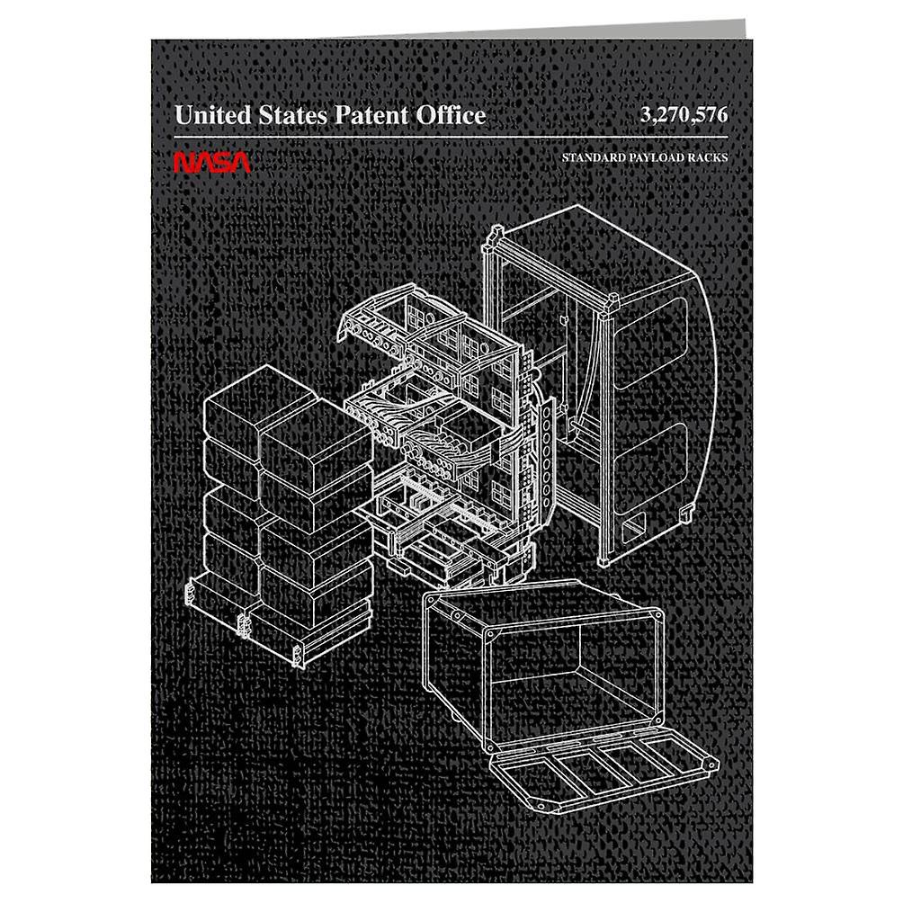 NASA Standard Payload Racks Blueprint Greeting Card