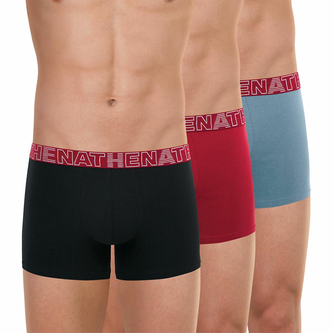 Set Di 3 Boxer Da Uomo Ecopack In Cotone Rosso