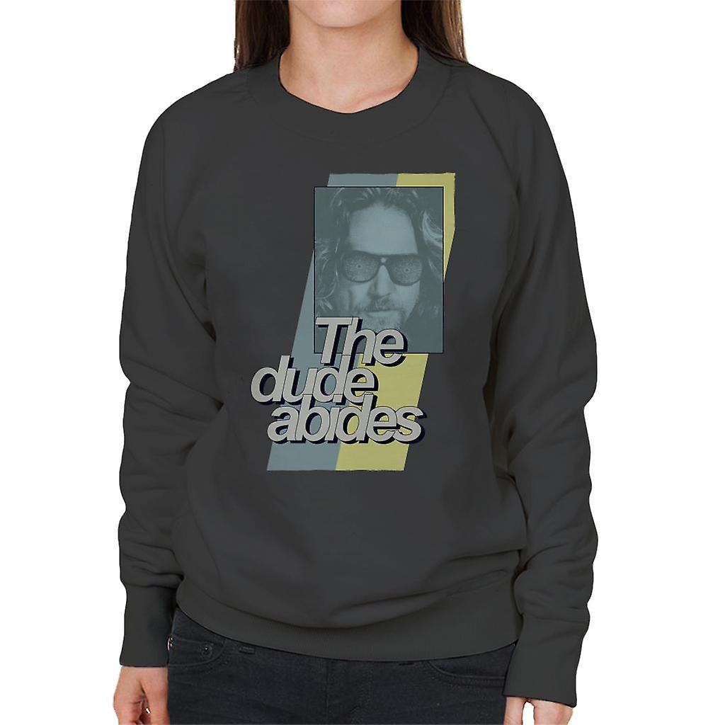 The Big Lebowski The Dude Abides Retro Lines Women's Sweatshirt