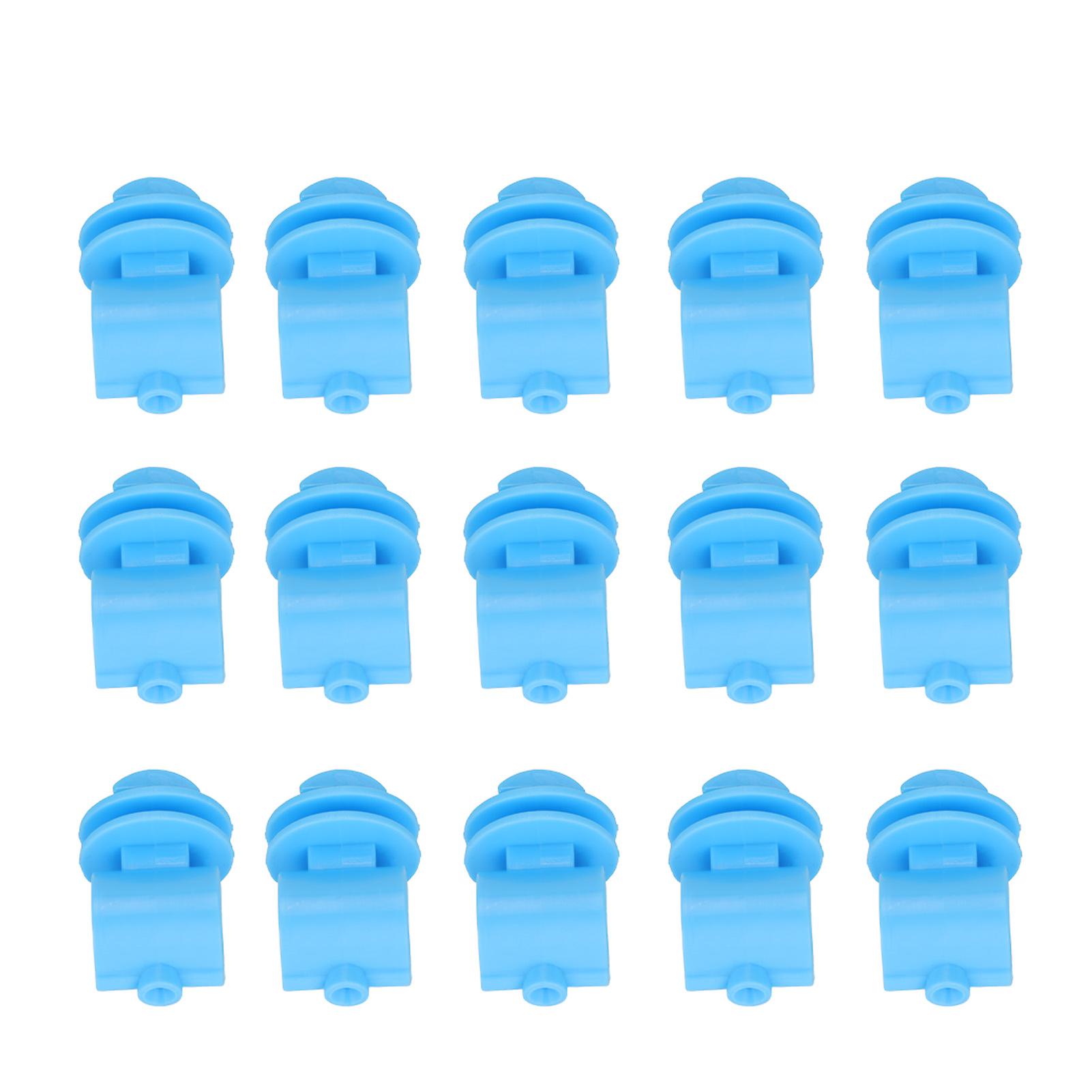 50Pcs Electric Fence Insulators Round ABS Post Insulator with 2.1cm Hole for Farm Safety Blue