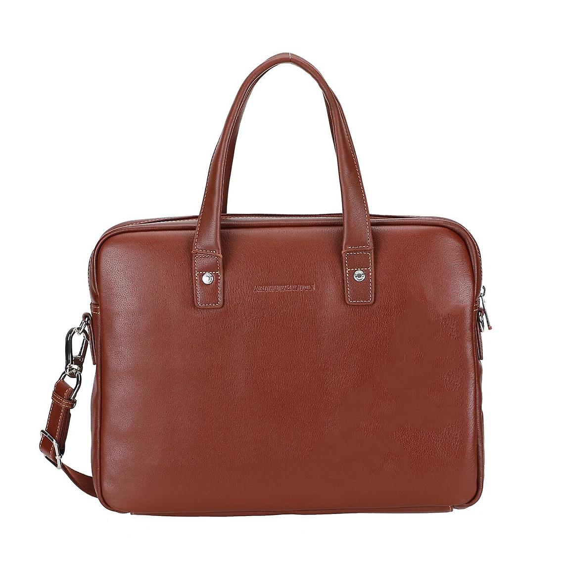 Cognac Läder Portfölj