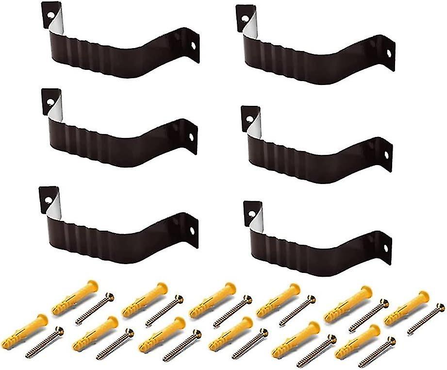 3X4 Brown Downspout Adapter Gutter Strap - 6 Pack