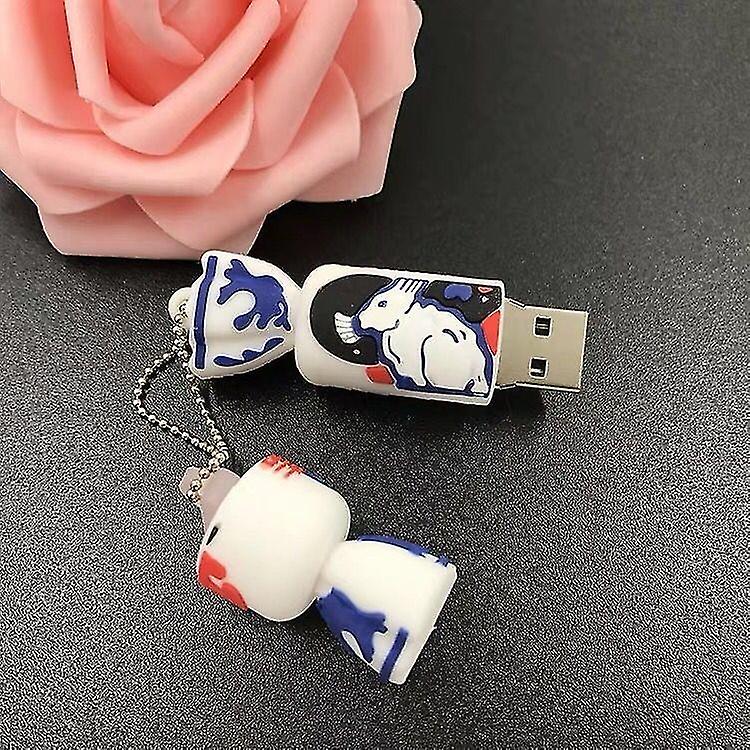 White Rabbit U Disk Cute Creative U Disk Memory Stick Compatible with External Storage (4 GB)