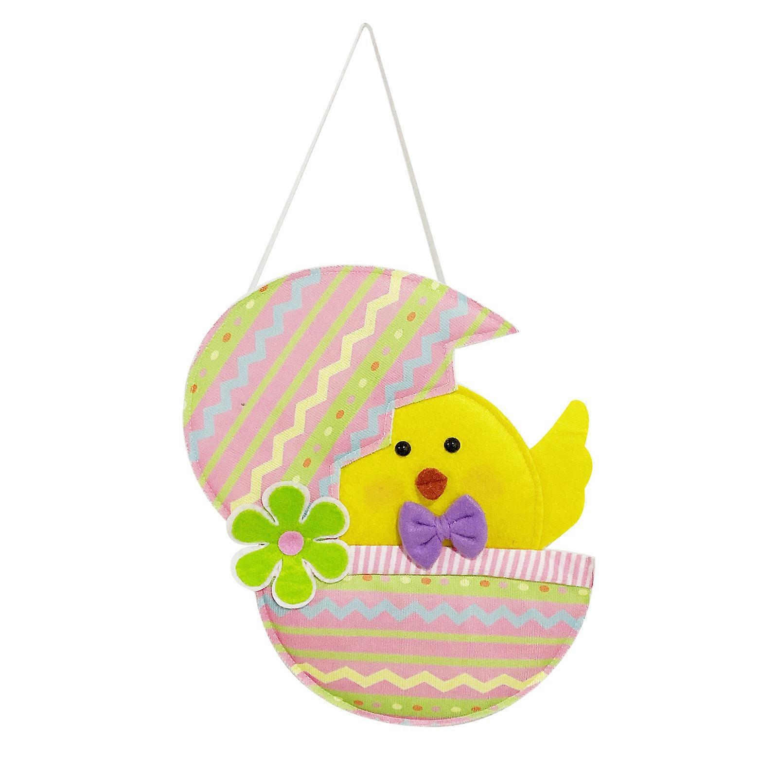 תליון פסחא צבעוני ארנב ביצה עוף תלייה בד קישוט מלאכת יד