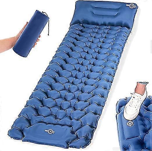 Automatic Inflatable Sleeping Pad Camping Pad, Sleeping Pad With Pillow Built-in Foot Pump