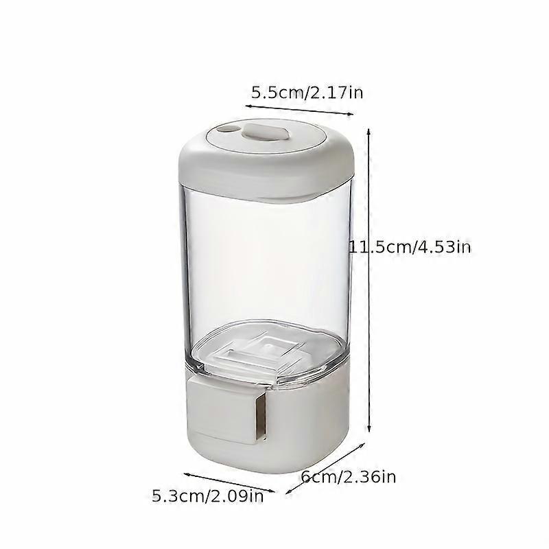 Adjustable Measuring Salt Shaker - Press-To-Dispense, Dual Outlet For Fine & Coarse Grains, Moisture-Proof Kitchen Seasoning Jar With Easy Refill Desi