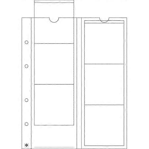 m6/65 Leuchtturm Optima Unplasticized Vinyl Coin Sheets 5 Pieces (Clear)