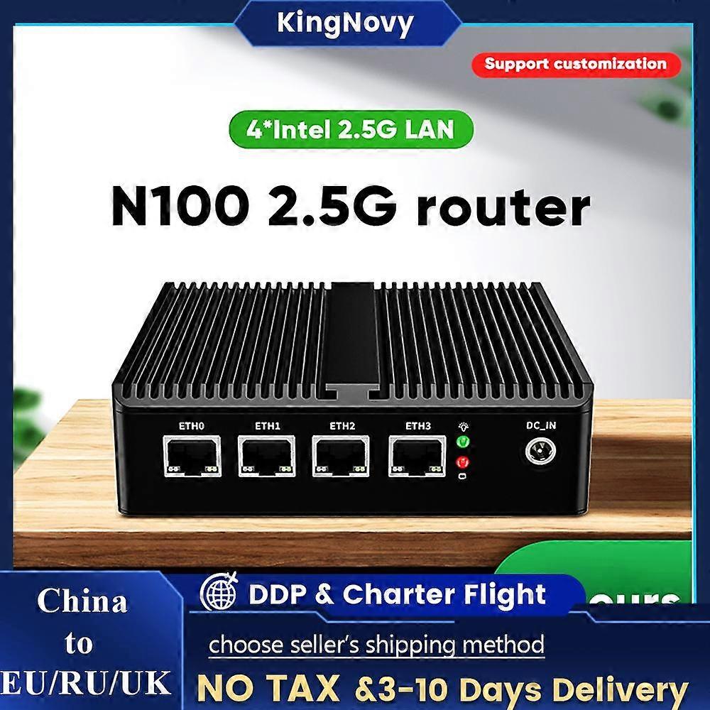 Mäkký router bez ventilátora N100 Ddr5 Celeron N5105 4 * intel I225 2.5gbe Nics 2 * ddr4 Štvorjadrový firewall Nvme Firewall zariadenie Pfsense Aes-ni
