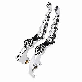 Chrome Skull & Zombie Brake And Clutch Levers For Honda Shadow VT 600, 750, 1100, 1300 And CB Models