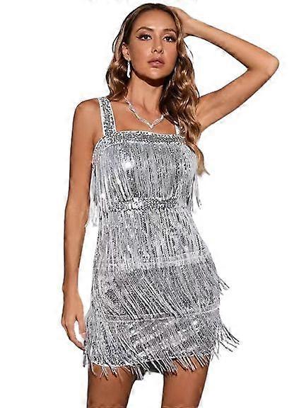 Sexy Tassel Strap Beaded Dress
