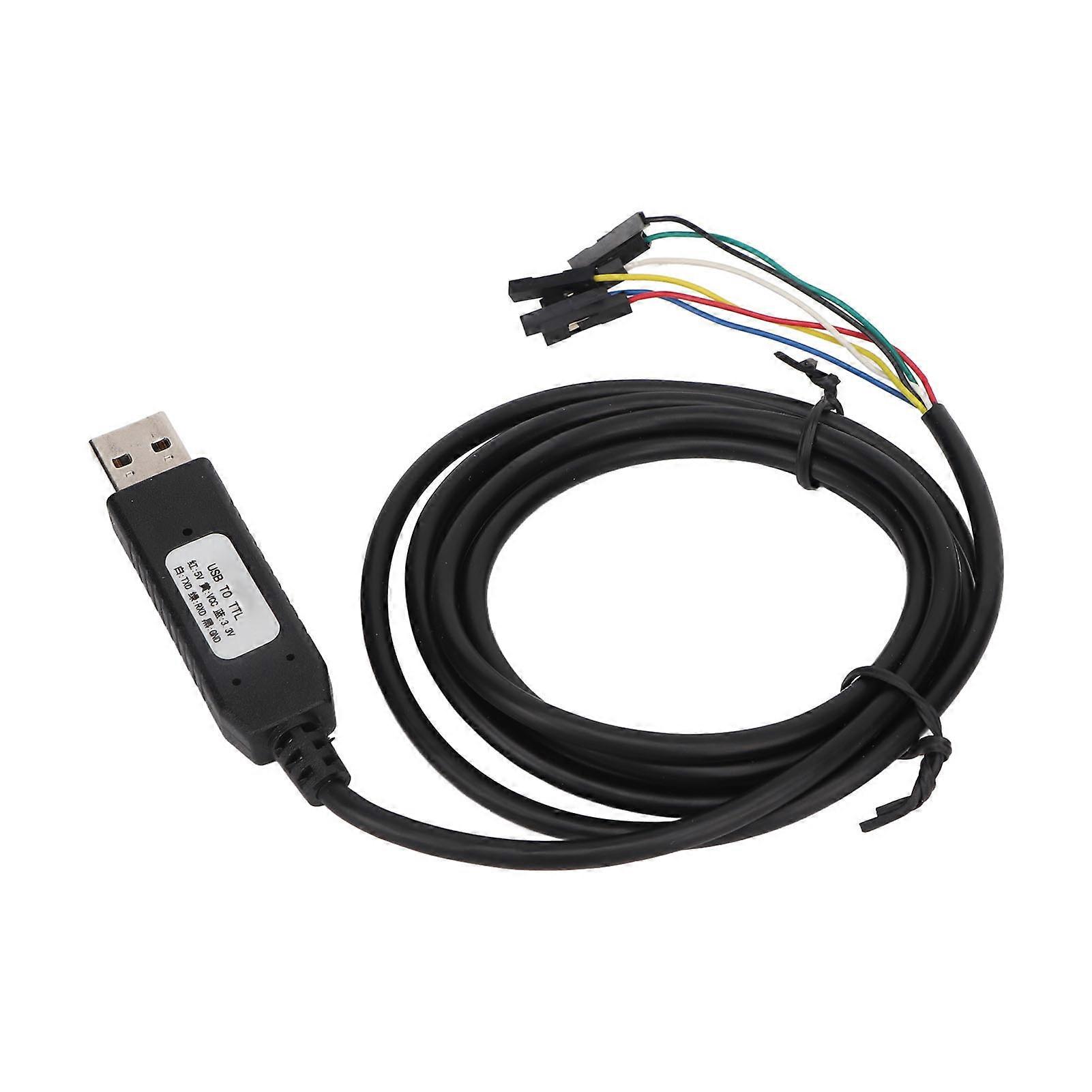 USB to TTL Serial Cable 6 Pins 4.9ft Length 50bps to 2Mbps Debug Console Cable for Computer