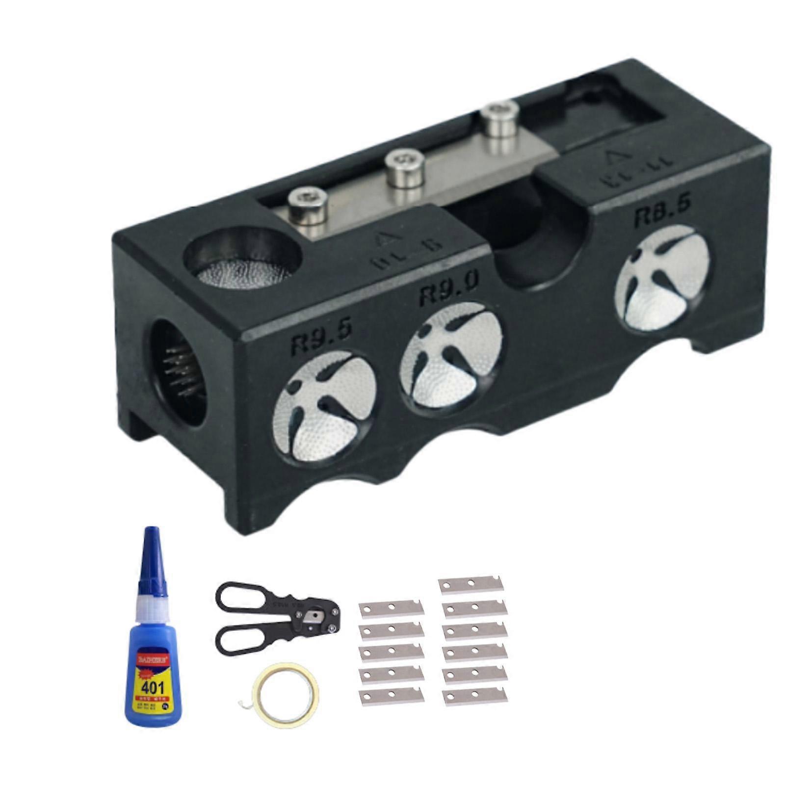 Pool Queue Tip Reparaturwerkzeug Tragbar zum Polieren Shaping Queue Tips, Ersatz A