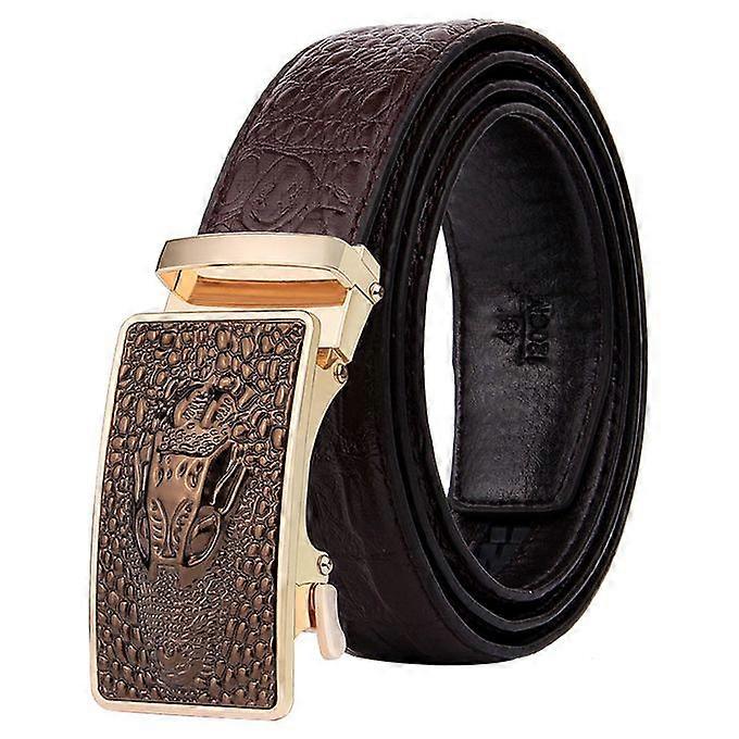Men's High-end Crocodile Pattern Buckle Leather Belt