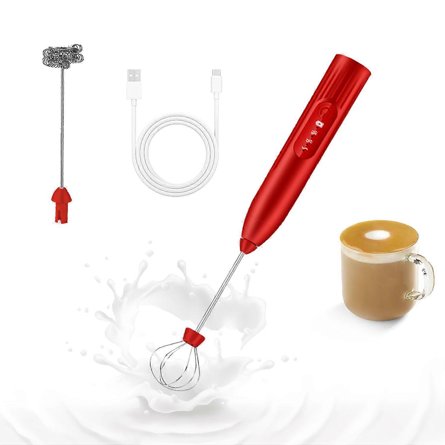 Handheld with USB rechargeable milk frother 2 in 1 whisk