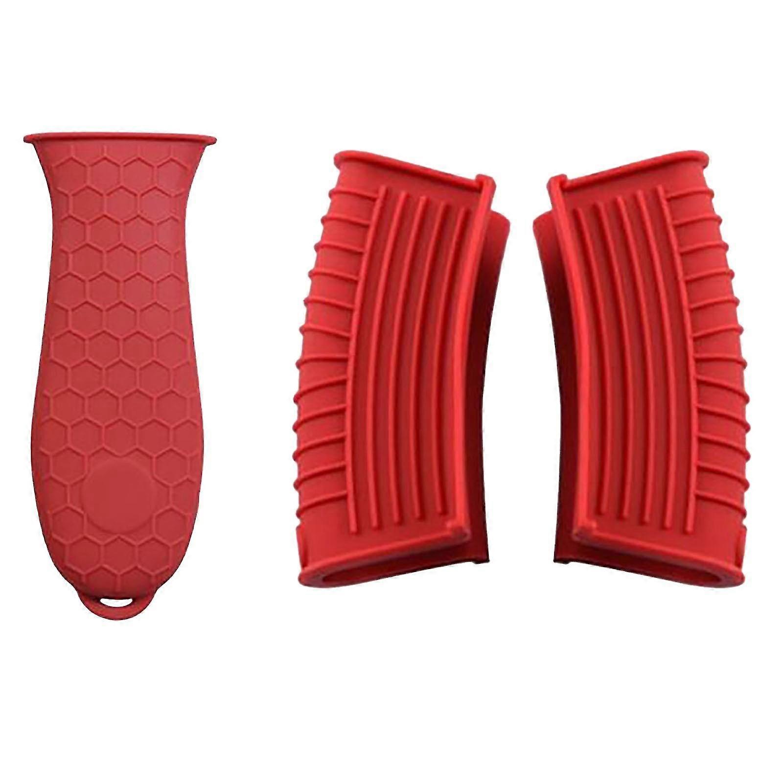 new silicone pot handle set kitchen tool pot handle earmuffs three-piece set