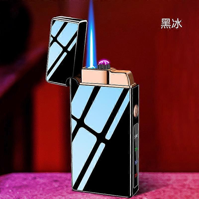 Personalized Cross-Border Steam-Electric Dual-Purpose Lighter Pulse Double Arc Igniter Langsheng Charging Lighter Cross-Border Wholesale