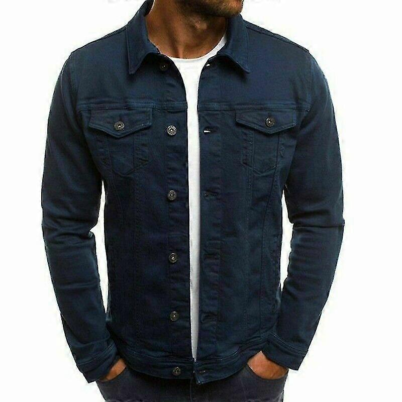 Mens Denim Jeans Jacket Short Slim Fit