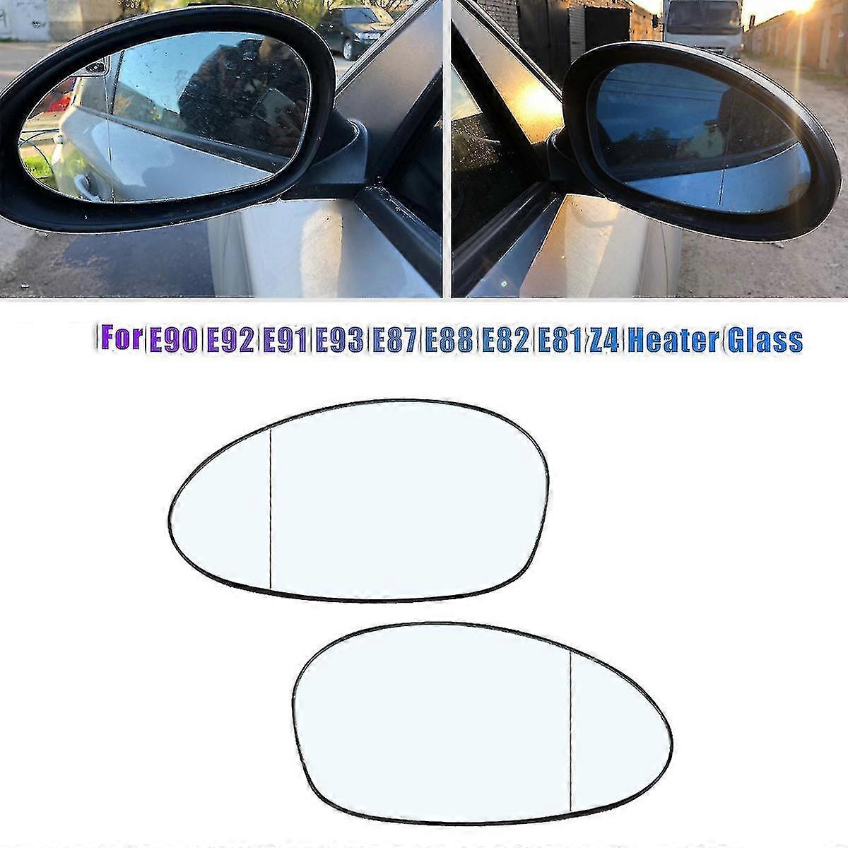 2pcs Car Side Rearview Mirror Heated Anti-fog Defrosting Glass For E92 E91 E93 E90 E87 E88 E82 E81