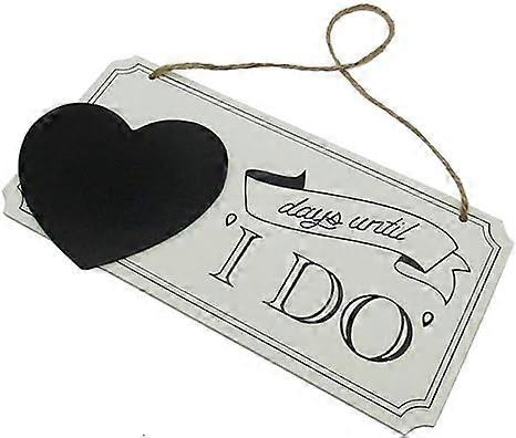 私が結婚式のカウントダウン黒板サインブライダルシャワーギフトを行うまでの木製の日