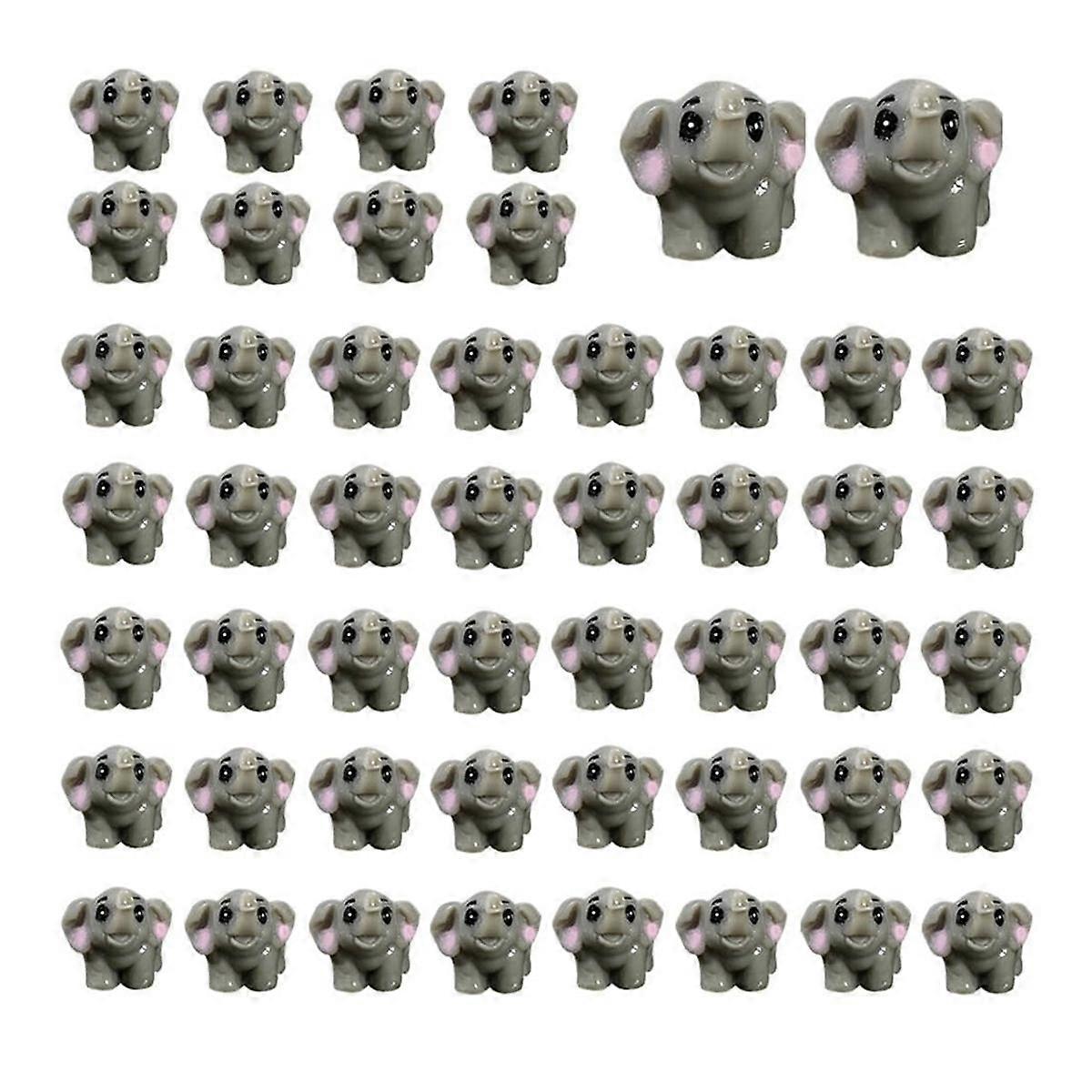 50PCS Mini Jungle Animals Figurines Resin Tiny Animal Miniatures Wild Animal Miniature Garden Acces